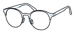 Illustration lunettes opticien