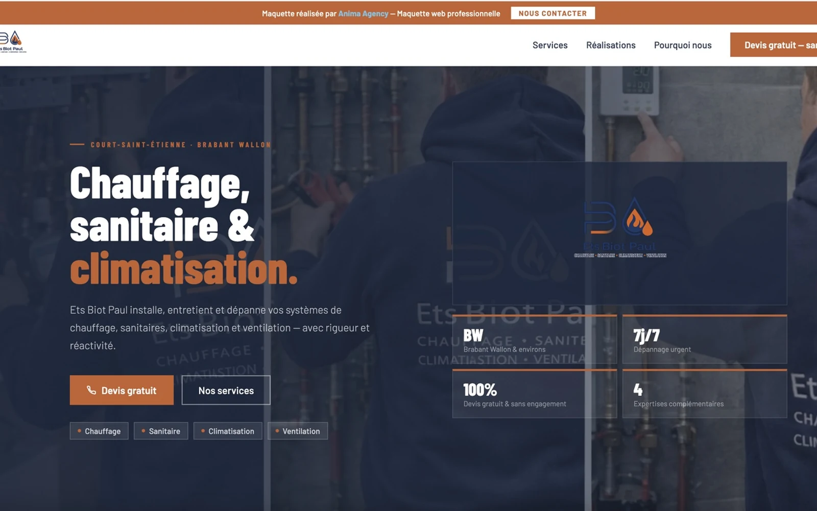 Site web Primo Reno - bureau d'études en rénovation énergétique à Bruxelles